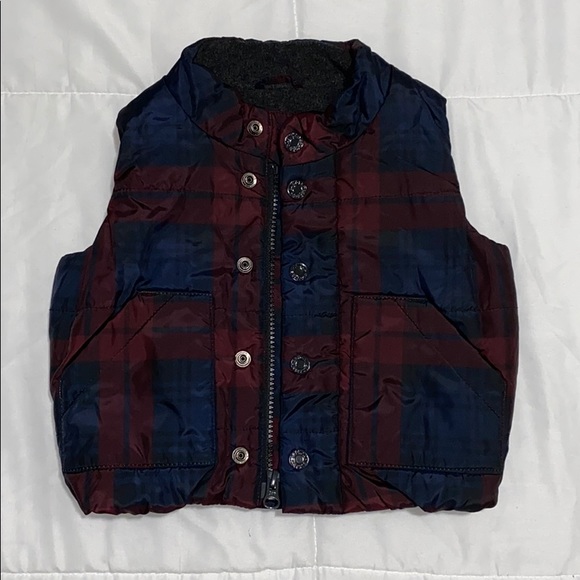 BabyGap Plaid Puffer Vest - Picture 1 of 6